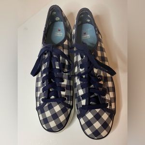 Keds Draper James Size  Triple Kick Dolly Check Gingham Lace Up Sneakers NWOT